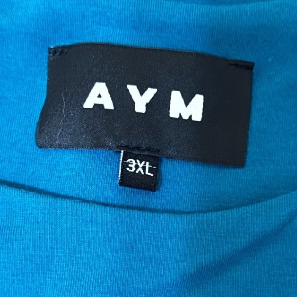 AYM Women Shift Dress 3XL Teal Blue Sleeveless Bamboo Cotton Sustainable Minimal - Picture 6 of 11